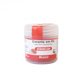 Corante em pó para fins alimenticio Vermelho 1un 6g