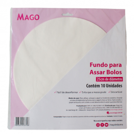 Fundo para assar bolos 25cm 10un