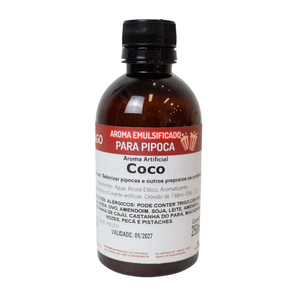 Aroma articifical para pipoca de Coco 250ml